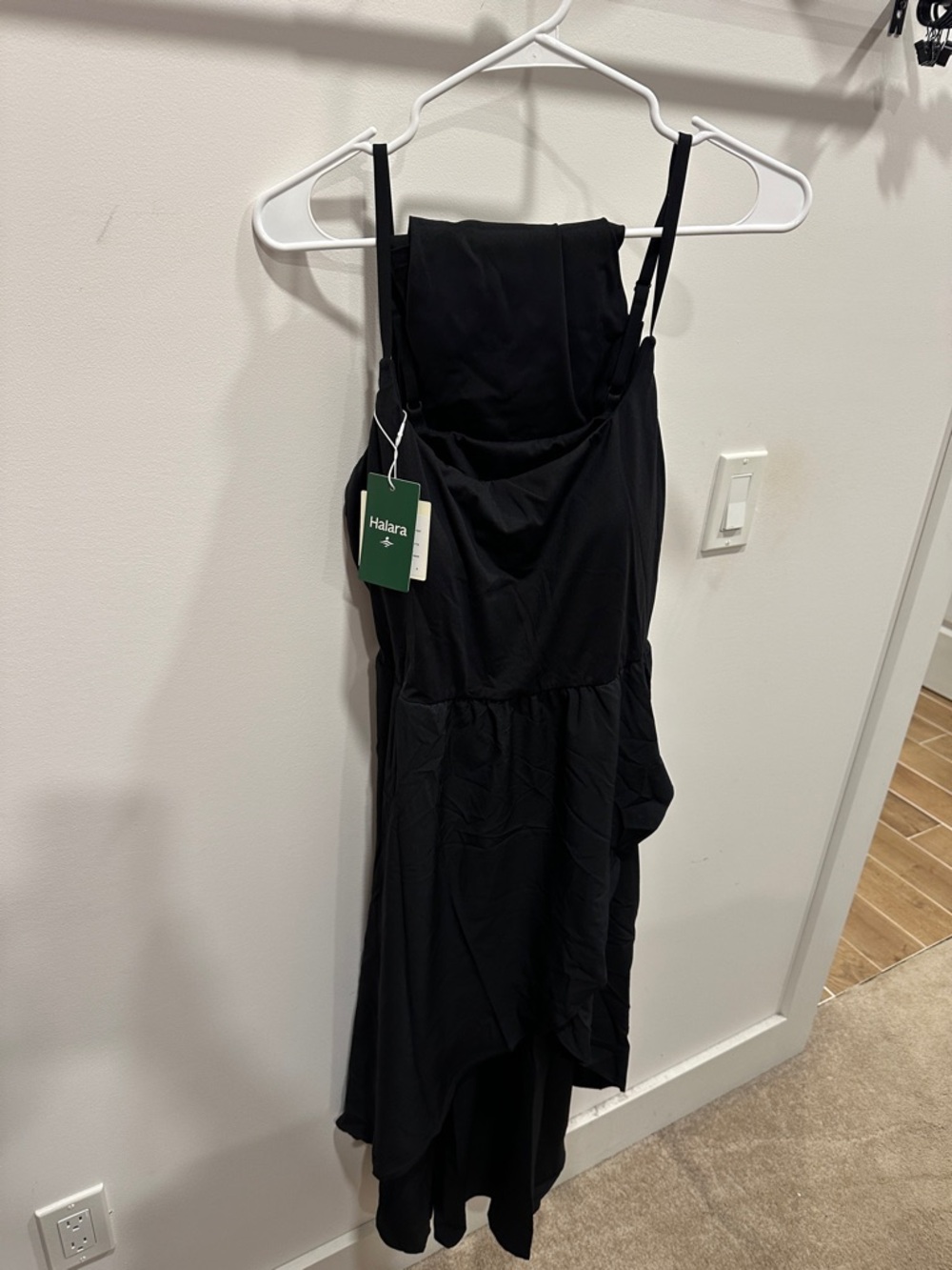 HALARA Black High-Low Strappy Dress